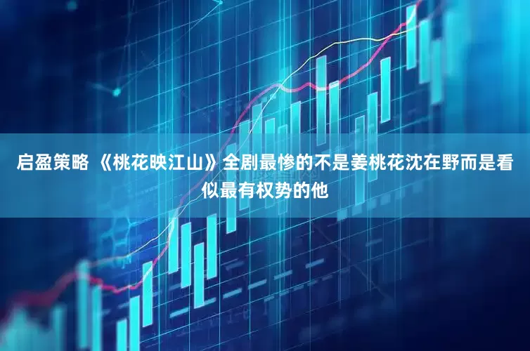 启盈策略 《桃花映江山》全剧最惨的不是姜桃花沈在野而是看似最有权势的他
